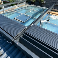 Auvent coulissant extensible automatique en alliage d'aluminium, panneau pare-soleil étanche, isolant thermique, rétractable, pour extérieur