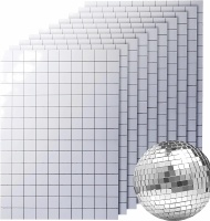 6000 pièces de mosaïque carrée autocollante en verre miroir pour loisirs créatifs, décoration intérieure et projets de boules disco