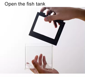 Bureau Petit Écologique Créatif DIY Bureau En Plastique Petit Fish Tank Table Basse Mini Betta Fish Tank Aquarium - Product Image 3