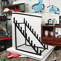 Support d'affichage triangulaire pliable en métal personnalisé pour carreaux de céramique / Étagère d'exposition pour carreaux / Support pour carreaux de céramique - Modèle CHP A15N