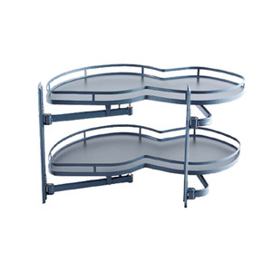 Étagère de rangement multifonctionnelle rotative <span class=keywords><strong>d</strong></span>'<span class=keywords><strong>angle</strong></span>, électroplaquée et peignable, design moderne et épuré pour <span class=keywords><strong>cuisine</strong></span> et garde-manger - Product Image 5