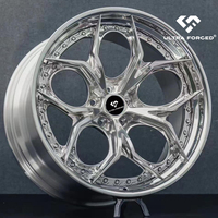 جنوط سيارة مخصصة مزورة 18 19 20 21 22 23 بوصة 3 قطع 5x5x كروم عجلات من سبيكة طبق عميق لسيارة BMW M3 M4 أودي R8 S8 A8