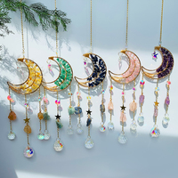 Venta al por mayor Árbol de la vida Suncatcher Luna Suncatcher amatista Sun Catcher Crystal Tree Life of Tree decoración colgante de pared decoración del hogar