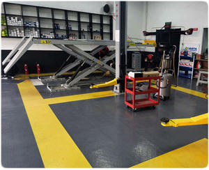 Leather Grain Pvc Interlocking Garage <b>Floor</b> Tiles / <b>Gym</b> / Workshop Vinyl <b>Floor</b> <b>Mat</b> - Product Image 3