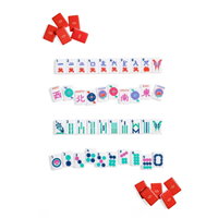 Tuiles de Mahjong américaines The Jewels Ruby House, 160 tuiles en acrylique durable avec cartes Joker et Dragon du Vent pour le plaisir des soirées