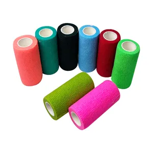 Direct Sale Customizable Coherent Sports Bandage Multi-Specification Solid Polyester/Cotton Non-Woven Personalized Sports Tape