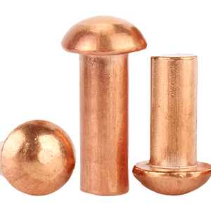 5-20 pièces/sac Rivets pleins à tête en cuivre de qualité supérieure M2-M8 Grade 4.8 Nindejin ZT-CU-867 Longueur 2mm-50mm Fourniture d'usine - Product Image 1