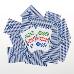 Cartes de jeu de <span class=keywords><strong>mahjong</strong></span> personnalisées AYPC de haute qualité avec papier bleu et code-barres - Product Image 6