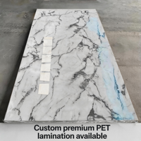 Panel de Pared de PVC con Diseño de Mármol, 100% Impermeable, con Protección UV/PET, para Proyectos de Hoteles y Oficinas, Decoración de Interiores, Revestimiento de Ducha, 1200 mm