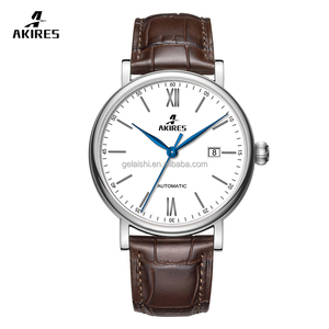 Custom AKIRES minimalisti da uomo movimento automatico orologi da polso meccanici impermeabili vetro zaffiro analogico 50M pelle Business - Product Image 5