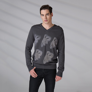 High-end 100%Cotton Casual Knitwear Manufacturer <b>Pullover</b> Fall Long Sleeve <b>Jumper</b> Custom Knit Sweater Men - Product Image 3