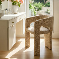 Fauteuil d'appoint de luxe antique pour salon, motif léopard, en bois noir, avec imprimé guépard, pour table à manger
