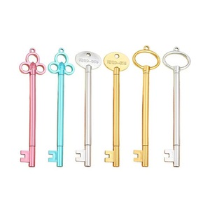 Key-Shaped Neutral Pen Metal Needle Tip Gel Pen Office School Use Caps Closure <b>Plastic</b> Shell P-0323 - Product Image 5