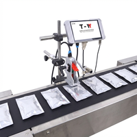 Impresora de Inyección de Tinta Térmica TIJ con Pantalla Táctil de 7 Pulgadas y Múltiples Boquillas para Codificación de Fechas de Caducidad/Lotes a Alta Velocidad (60m/min) en Botellas y Bolsas Flexibles