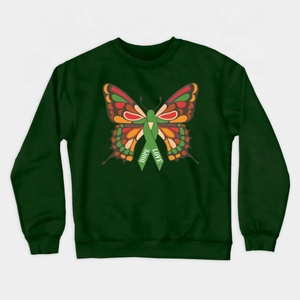 2025 Latest Design Solid Colour Custom Print <b>Butterfly</b> Crew Neck Sweatshirts Long <b>Sleeves</b> Cotton/Polyester for Adults Digital - Product Image 5