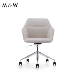 M & W Silla giratoria de oficina ergonómica jefe de cuero de alta calidad moderna rueda sillas de conferencia de estudio al por mayor - Product Image 4