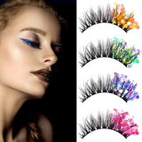 Faux cils dramatiques paillettes cils moelleux glisser reine sirène maquillage bricolage cils cils décoratifs