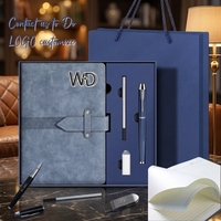 Ensemble cadeau d'entreprise, ensemble de bloc-notes de bureau A5 avec stylo, clé USB, vente en gros, logo personnalisé pour la promotion d'entreprise
