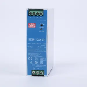 NDR-75-24 Orignal Meanwell Din Rail 110Vac untuk 24Vdc Power Supply 75W 24V Catu Daya 24V Ndr7524 NDR Smps untuk Industri