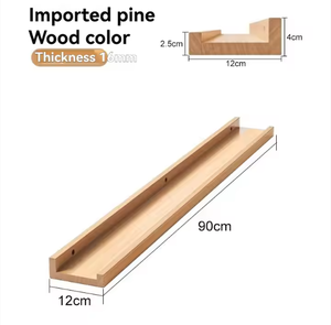 Lake Finish ile yatak odası ve oturma odası için Modern yüzer katı ahşap çevre dostu duvara monte raflar - Product Image 3