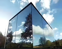 Verre miroir unidirectionnel massif et creux, couleur personnalisée, pour mur-rideau extérieur, hôtel, industriel, décoratif, rideaux pare-balles