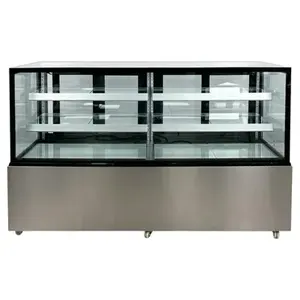 सर्वश्रेष्ठ मूल्य केक प्रदर्शन फ्रीजर बेकरी वाणिज्यिक ग्लास रेफ्रिजरेटर स्टेनलेस में प्रदर्शन - Product Image 1