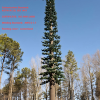 Torre de Telecomunicaciones 5G con Diseño de Pino Biónico Camuflado de 40m, Tecnología Profesional para Bosques y Resorts Turísticos