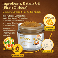 Aceite de Batana para el Crecimiento del Cabello Dr. Sebi, Pasta de Aceite de Batana Orgánica, Natural, Pura y 100% Cruda de Honduras