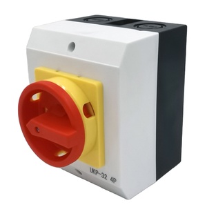 32A 4-Pole Rotary Load Disconnector <strong>Switch</strong> IP65 Waterproof Metal And Plastic Rotary <strong>Isolator</strong> <strong>Switch</strong> For AC <strong>3</strong>-<strong>Phase</strong> - Product Image 1