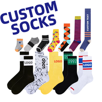 Chaussettes de sport personnalisées avec logo, en coton et nylon, chaussettes athlétiques tricotées avec texte imprimé sur mesure pour hommes et femmes, vente en gros OEM