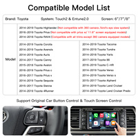 Module sans fil CarPlay Android Auto pour Toyota Corolla Tocoma 2014-2019 Adaptateur CPAA Plug and Play Interface CarPlay