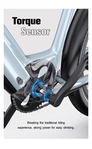 จักรยานไฟฟ้า EU Stock Onesport OT05 36V City Ebike 250w Hybrid สำหรับผู้ใหญ่ 250w Vlo Lectrique Bici OT05 250W มอเตอร์ทรงพลัง ให้การขับขี่ที่ทนทาน - Product Image 5