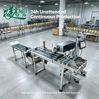 Machine de traitement en ligne continue automatique pour sacs d'emballage souples avec marquage laser CO2 à positionnement de précision et anti-adhésion empilable