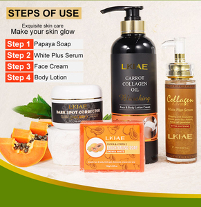 Ensemble de Soins Personnalisés à Marque Blanche au Collagène Naturel : Lotion, Sérum, Crème et Savon Hydratants et Éclaircissants pour Éliminer les Taches, l'Acné et les Cicatrices, et Lisser <span class=keywords><strong>la</strong></span> <span class=keywords><strong>Peau</strong></span> - Product Image 6