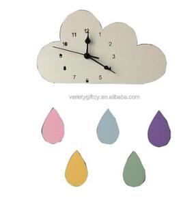 นอร์ดิกบ้านเมฆ<span class=keywords><strong>สายรุ้ง</strong></span>ฝนตกนาฬิกาการ์ตูนเด็กเงียบนาฬิกาแขวน - Product Image 6