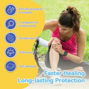 YOJO - Apósito Autoadhesivo Ultra Absorbente, Flexible, Impermeable, de Grado Médico, Esterilizado con Óxido de Etileno, Certificado CE, Clase I, Tamaño Extra Grande - Product Image 5