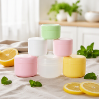 Pots de crème en plastique vides de luxe à double paroi en PP 10g-200g avec couvercle