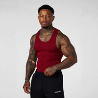Débardeur côtelé pour homme, coupe ajustée, pour la gym, l'entraînement, la musculation, style stringer, compression athlétique