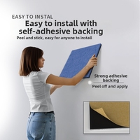 Panneaux acoustiques insonorisants en polyester pour décoration murale, matériau de réduction du bruit intérieur pour studio d'enregistrement