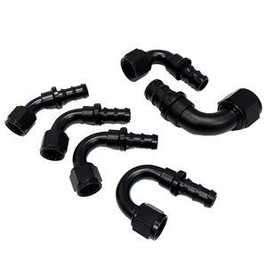 AN3 AN4 anan8 10 12 özel alüminyum eloksal parlak siyah döküm 90 derece AN16 itme-kilit itme-modifiye araba için bir uydurma - Product Image 1