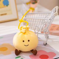 Porte-clés en peluche souple de 13 cm en forme de pain chinois Bao Zi Jiao Zi Dumpling