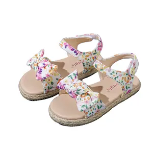 Sandales en caoutchouc rose et bleu pour fille, chaussures confortables avec semelle en maille, nouvelle collection