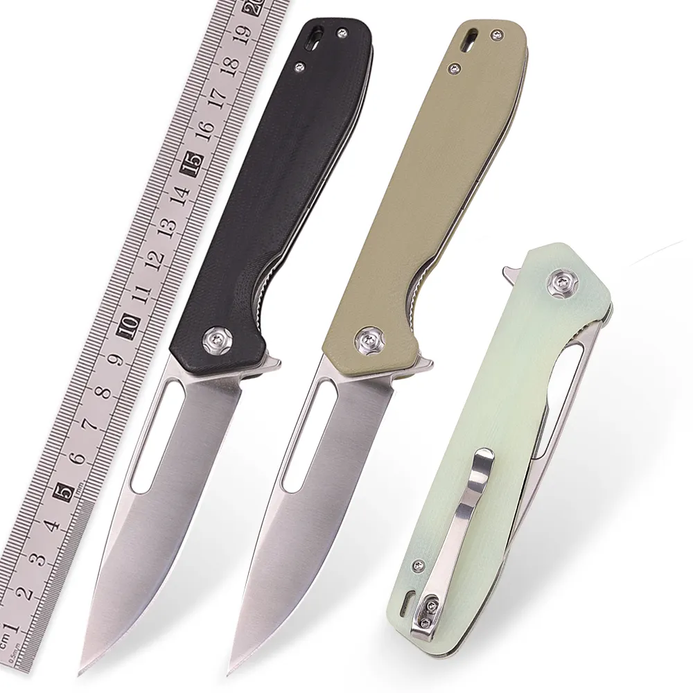 New Design G10 Handle Folding Pocket Knife Outdoor Camping EDC Self Defense Survival Tool Equipment