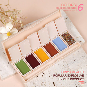 Set de Esmalte de Gel al por Mayor, Nuevo Set de 6 Colores de Pintura de <span class=keywords><strong>Uñas</strong></span>, Gel Sólido, Esmalte <span class=keywords><strong>Semipermanente</strong></span>, Paleta de Esmalte de Gel Sólido - Product Image 1