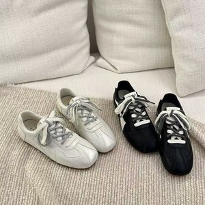 2026 New College Color <b>Block</b> Trainer Shoes Women Soft Leather Lightweight Soft Sole Casual Sports Sneakers - Product Image 4