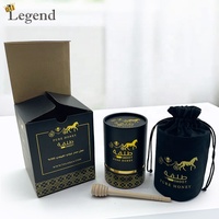 Boîtes d'emballage en carton cylindriques en papier, taille personnalisée, 250g 500g, tube d'emballage pour bouteille en verre, pot de miel de Manuka, boîte cadeau pour miel