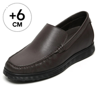 Mocassins Homme en Cuir de Vachette de Haute Qualité, Vente en Gros Usine, Rehaussants de 6 cm, Idéaux pour le Bureau, les Cérémonies et les Mariages