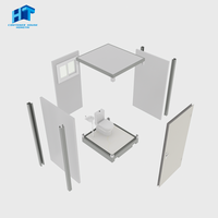 Toilettes de conteneur publiques préfabriquées mobiles préfabriquées modernes d'extérieur avec panneau sandwich en acier