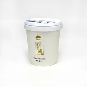Перерабатываемая упаковка для десертного йогурта от производителя, оптовая продажа, пластиковый материал IML, чашка на заказ с крышкой и ложкой