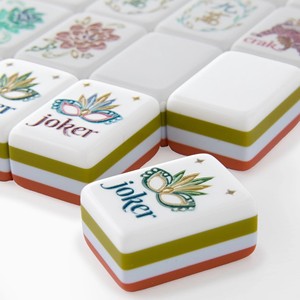 Tuiles de <span class=keywords><strong>Mahjong</strong></span> en Acrylique Orange à Quatre Couches Gravées au Laser, Style Rétro Français de Luxe, pour les Réunions Festives et le Divertissement - Product Image 3